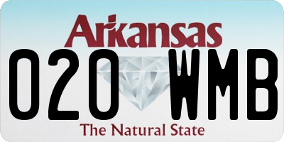 AR license plate 020WMB