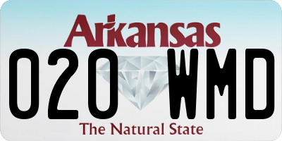 AR license plate 020WMD