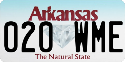 AR license plate 020WME