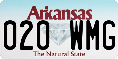 AR license plate 020WMG