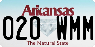 AR license plate 020WMM
