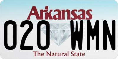 AR license plate 020WMN