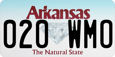 AR license plate 020WMO