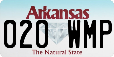 AR license plate 020WMP