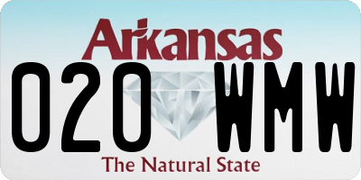 AR license plate 020WMW