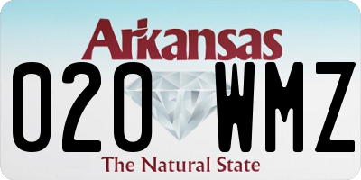 AR license plate 020WMZ