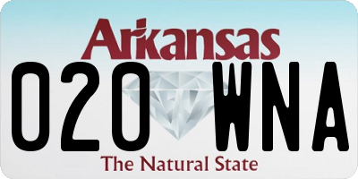 AR license plate 020WNA