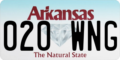 AR license plate 020WNG