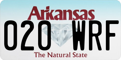 AR license plate 020WRF