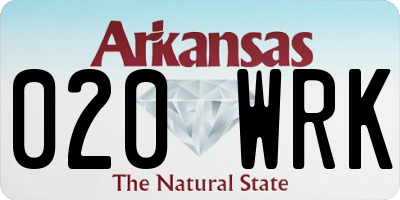 AR license plate 020WRK