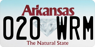 AR license plate 020WRM