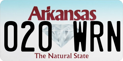 AR license plate 020WRN