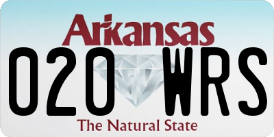 AR license plate 020WRS
