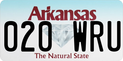 AR license plate 020WRU