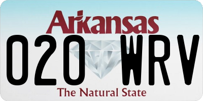 AR license plate 020WRV