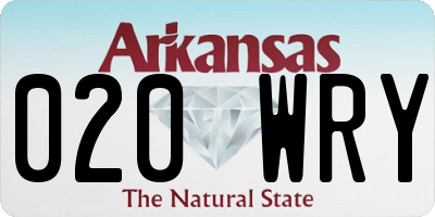AR license plate 020WRY