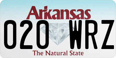 AR license plate 020WRZ