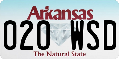 AR license plate 020WSD