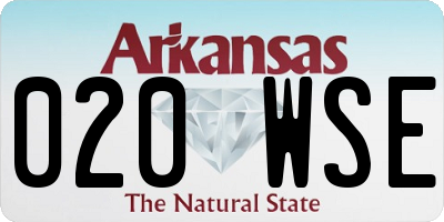 AR license plate 020WSE
