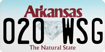 AR license plate 020WSG