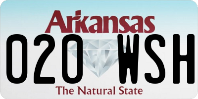 AR license plate 020WSH