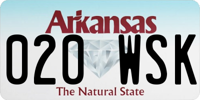 AR license plate 020WSK