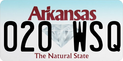 AR license plate 020WSQ