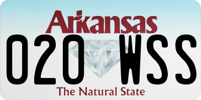 AR license plate 020WSS