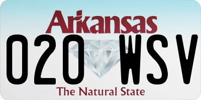 AR license plate 020WSV