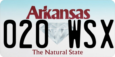 AR license plate 020WSX