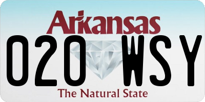 AR license plate 020WSY
