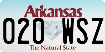 AR license plate 020WSZ