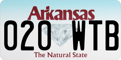 AR license plate 020WTB