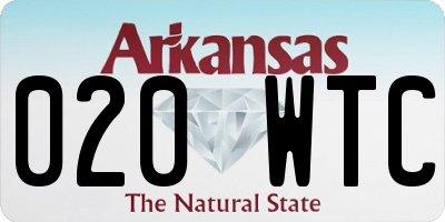 AR license plate 020WTC