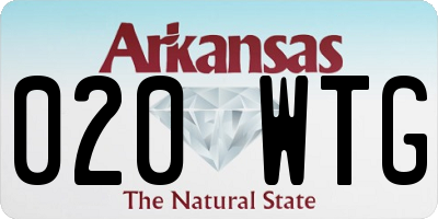 AR license plate 020WTG