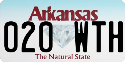 AR license plate 020WTH