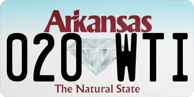 AR license plate 020WTI