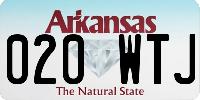 AR license plate 020WTJ