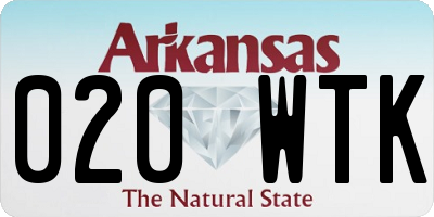 AR license plate 020WTK