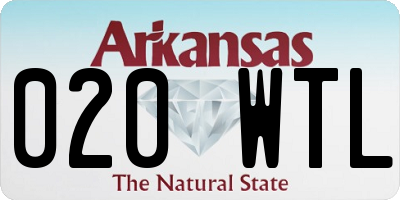 AR license plate 020WTL
