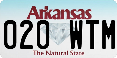 AR license plate 020WTM