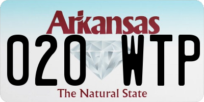 AR license plate 020WTP