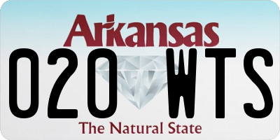 AR license plate 020WTS