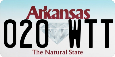 AR license plate 020WTT