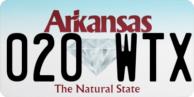 AR license plate 020WTX