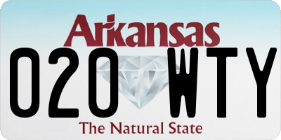 AR license plate 020WTY