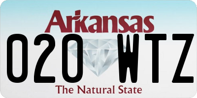 AR license plate 020WTZ
