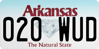 AR license plate 020WUD