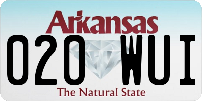 AR license plate 020WUI