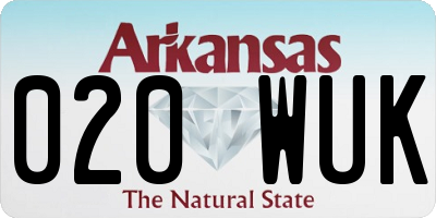 AR license plate 020WUK